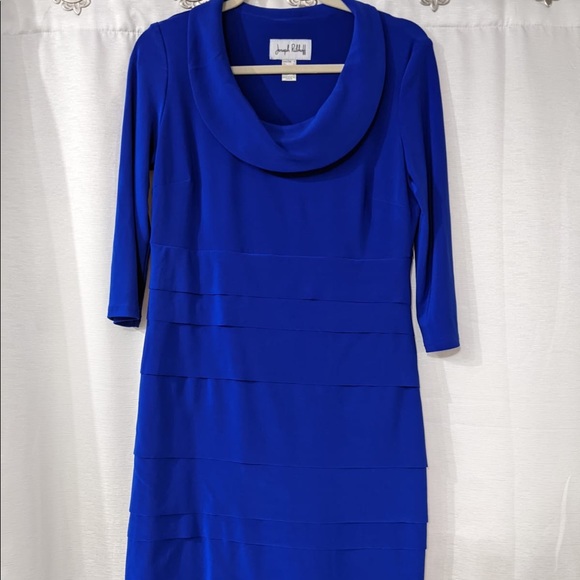 Joseph Ribkoff Royal Blue Classy Long Sleeve Dress - Picture 1 of 3